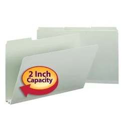 Smead Heavy Duty Pressboard File Folder, 1/3-Cut Tab, 2