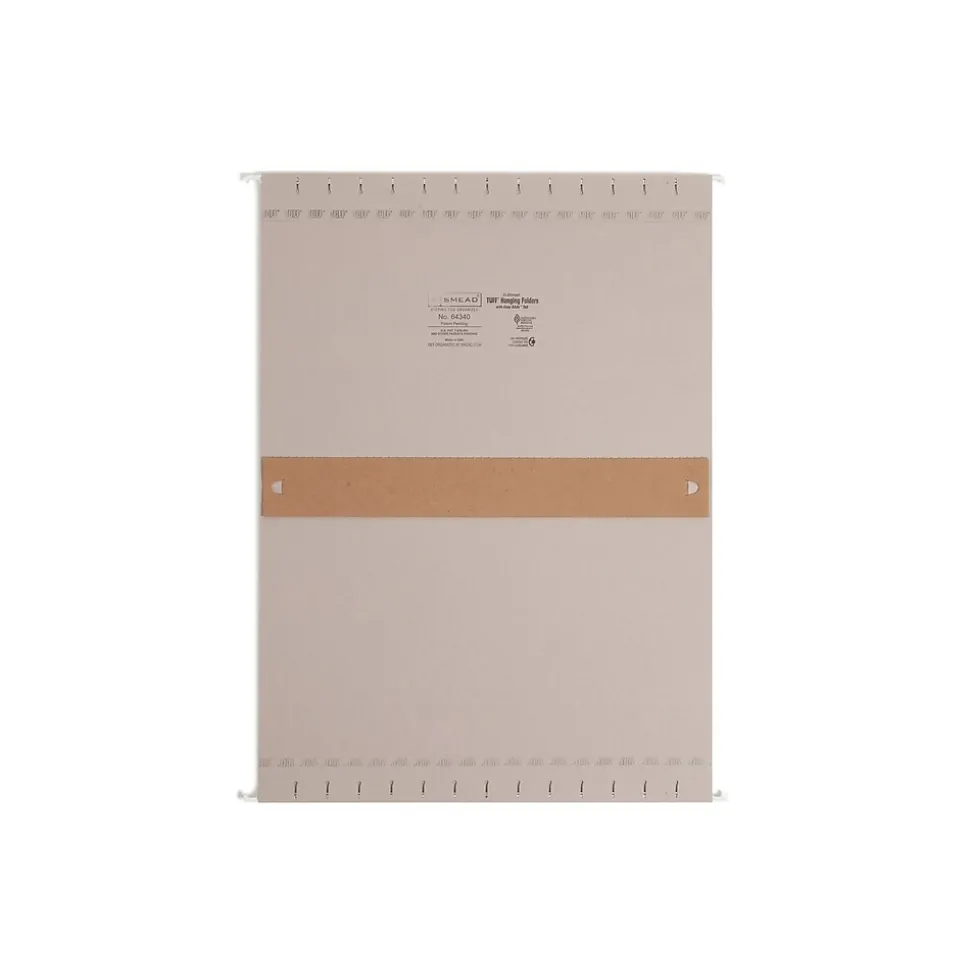 Smead Heavy Duty TUFF Hanging File Folders with Easy Slide™ Tab, 1/3 Cut, Legal Size, Steel Gray, 18/Box (64340)