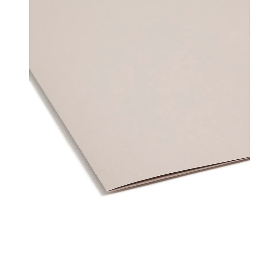 Smead Heavy Duty TUFF Hanging File Folders with Easy Slide™ Tab, 1/3 Cut, Legal Size, Steel Gray, 18/Box (64340)