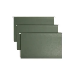 Smead Heavy Duty TUFF Recycled Hanging File Folder, 3-Tab Tab, Legal Size, Standard Green, 20/Box (64136)