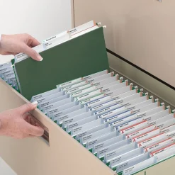 Smead Heavy Duty TUFF Recycled Hanging File Folder, 3-Tab Tab, Legal Size, Standard Green, 20/Box (64136)