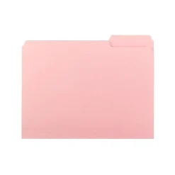 Smead Interior File Folders, 1/3- Cut Tab, Letter Size, Pink, 100/Box (10263)