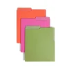 Smead Organized Up Heavyweight Dual Tab Vertical Colored File Folders, Letter Size, Bright Tones, 6/Pack (75406)