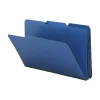 Smead Pressboard File Folder, 1/3-Cut Tab, 1" Expansion, Legal Size, Dark Blue, 25 per Box (22541)