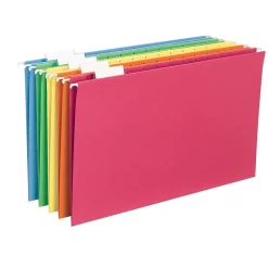 Smead Recycled Hanging File Folder, 5-Tab Tab, Legal Size, Assorted Colors, 25/BX (64159)