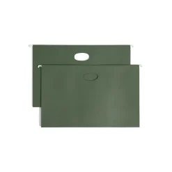 Smead Recycled Hanging File Pocket, 1.75" Expansion, Legal Size, Standard Green, 25/Box (64318)