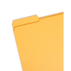 Smead Reinforced File Folder, 3 Tab, Letter Size, Goldenrod, 100/Box (12234)
