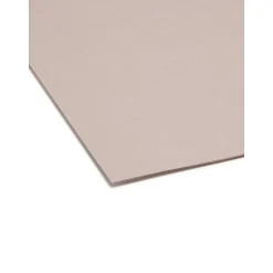 Smead Reinforced File Folder, 3 Tab, Letter Size, Gray, 100/Box (12334)