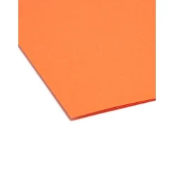 Smead Reinforced File Folder, 3 Tab, Letter Size, Orange, 100/Bx (12534)