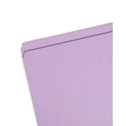 Smead Reinforced Straight Cut Colored File Folders, Legal, Lavender, 100/Box (17410)
