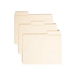 Smead SuperTab File Folders, Reinforced 1/3-Cut Tab, Letter Size, Manila, 100/Box (10395)