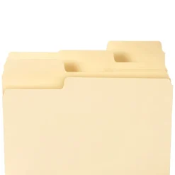 Smead SuperTab Heavy Duty File Folder, Oversized 1/3-Cut Tab, Letter Size, Manila, 50/Box (10401)
