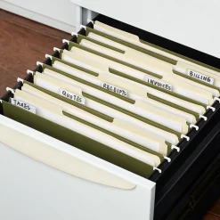 Staples® 95% Recycled Heavy Duty Hanging File Folders, 1/5-Cut Tab, Legal Size, Standard Green, 25/Box (ST116830/116830)