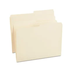 Staples 30% Recycled File Folders, 1/2 Cut Tab, Letter Size, Manila, 100/Box (ST116855-CC)