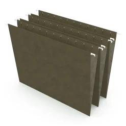 Staples® 100% Recycled Hanging File Folders, Stright Cut, Letter Size, Standard Green, 25/Box (ST521229/521229)