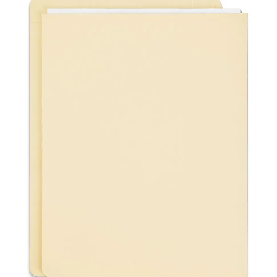 Staples End Tab File Folder, Straight Cut, Letter Size, Manila, Reinforced Tab, 50/Box (ST62572)