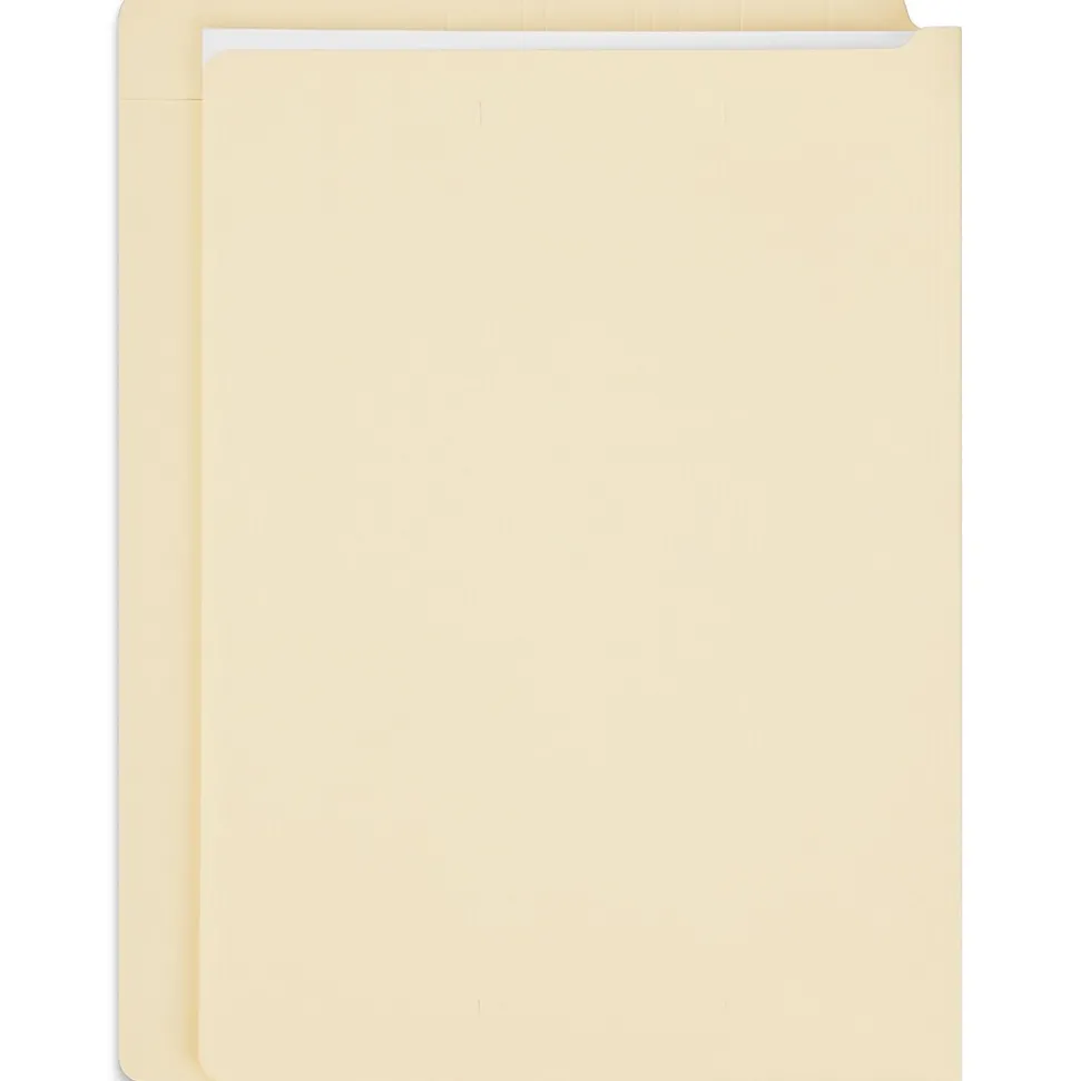 Staples End Tab File Folder, Straight Cut, Letter Size, Manila, Reinforced Tab, 100/Box (ST62569)
