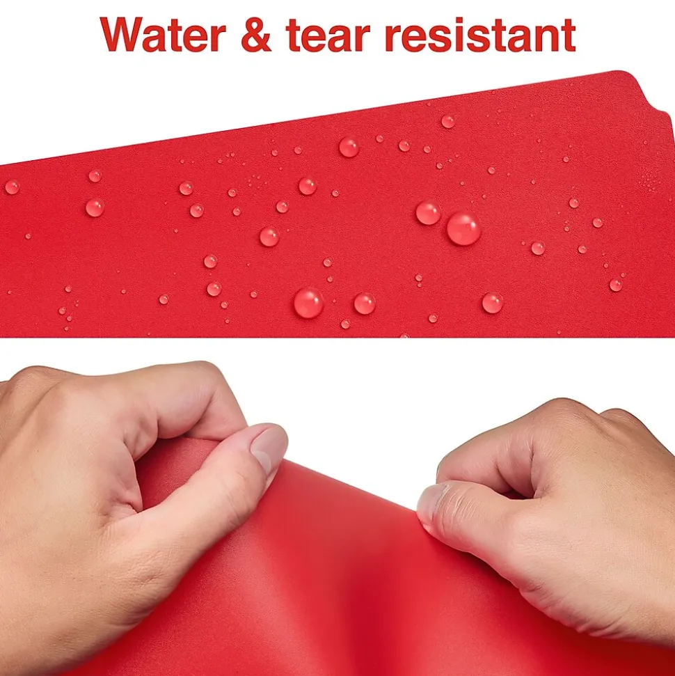 Staples File Folder, 1/3-Cut Tab, Letter Size, Plastic, Assorted Colors, 30/Box (ST62541)