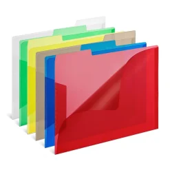 Staples File Folders, 1/3-Cut Tab, Letter Size, Assorted Colors, 6/Pack (TR10847/10847)