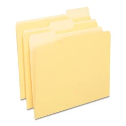 Staples File Folders, 1/3-Cut Tab, Letter Size, Yellow, 24/Pack (ST13844-CC)