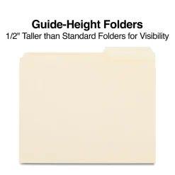 Staples File Folders, Letter Size, Manila, 100/Box (ST508812/508812)