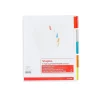 Staples Insertable Paper Dividers, 5-Tab, Assorted Colors (13496/11270)