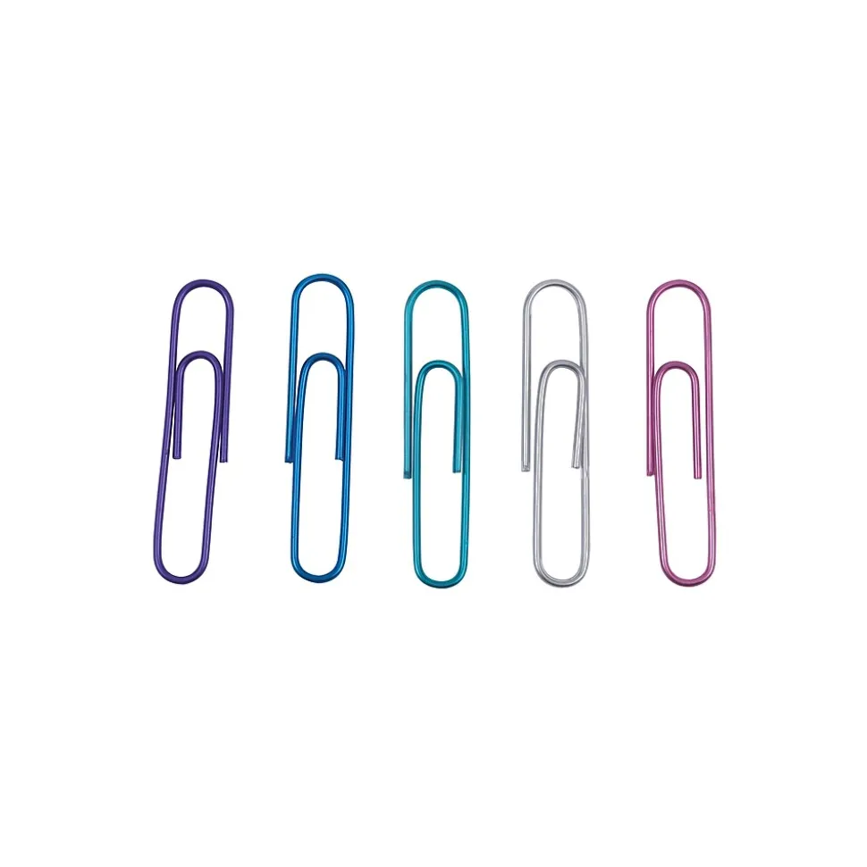 Staples® Jumbo Paper Clips, Assorted Colors, 200/Pack (28701)