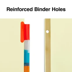 Staples Large Tab Insertable Paper Divider, 8 Tabs, Buff with Assorted-Color Tabs, 4 Sets (13517/14483)