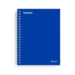 Staples Premium 1-Subject Notebook, 3.5" x 5.5", College Ruled, 200 Sheets, Blue (TR58289)