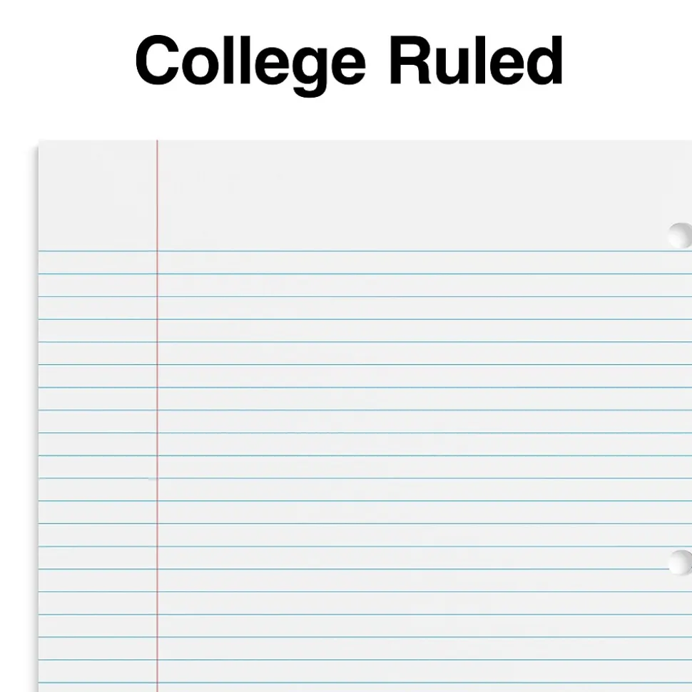 Staples® Premium 3-Subject Subject Notebooks, 8.5" x 11", College Ruled, 150 Sheets, Red (TR58361M-CC)