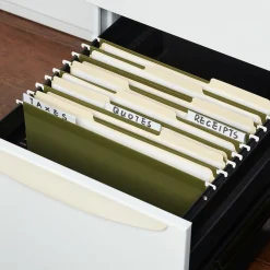 Staples Reinforced Box-Bottom Hanging File Folders, 3