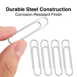 Staples Smooth Jumbo Paper Clips, Silver, 1000 Clips/Pack, 10/Pack(A7026605/72578)