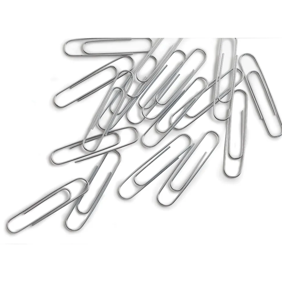 Staples Smooth Jumbo Paper Clips, Silver, 1000 Clips/Pack, 10/Pack(A7026605/72578)