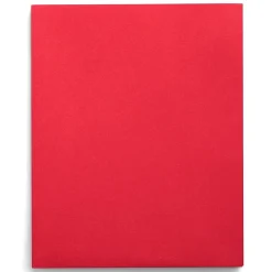 Staples Smooth 2-Pocket Paper Folder, Red, 25/Box (27532-CC)