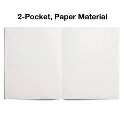 Staples Smooth 2-Pocket Paper Folder, White, 25/Box (27537-CC)