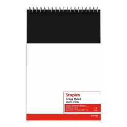 Staples Steno Pads, 6