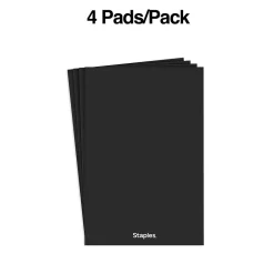 Staples® Steno Pads, 6'' x 9'', Narrow Ruled, 100 Sheets/Pad, 4 Pads/Pack (28046)