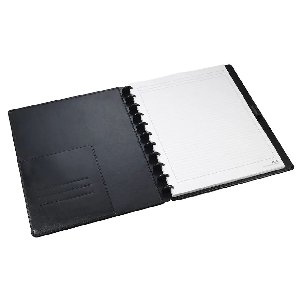 Staples 1-Subject Customizable Notebook, 8.5" x 11", Narrow Ruled, 60 Sheets, Black (19998)