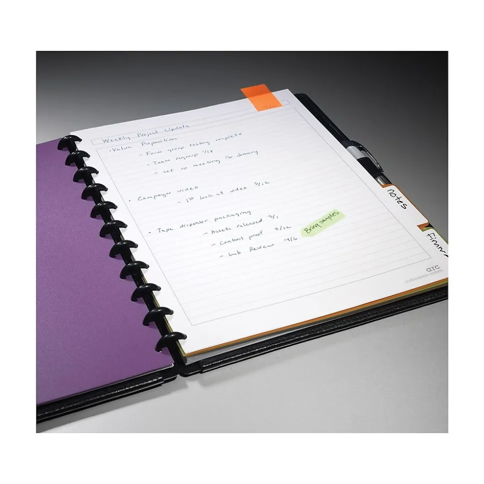 Staples 1-Subject Customizable Notebook, 8.5" x 11", Narrow Ruled, 60 Sheets, Black (19998)