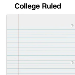 Staples 1-Subject Notebook, 8" x 10.5", College Ruled, 70 Sheets, Red (TR27503)