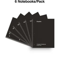 Staples 1-Subject Notebook, 8