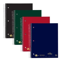 Staples 5-Subject Subject Notebooks, 8.5" x 11", College Ruled, 200 Sheets (11197)