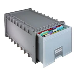 Storex Drawer Stackable Storage, Gray (61101U01C)