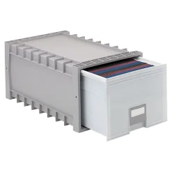 Storex Drawer Stackable Storage, Gray (61101U01C)