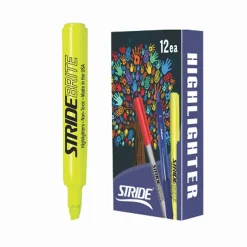 Stride Brite Tank Highlighter, Chisel Tip, Yellow, 12/Box (42005)