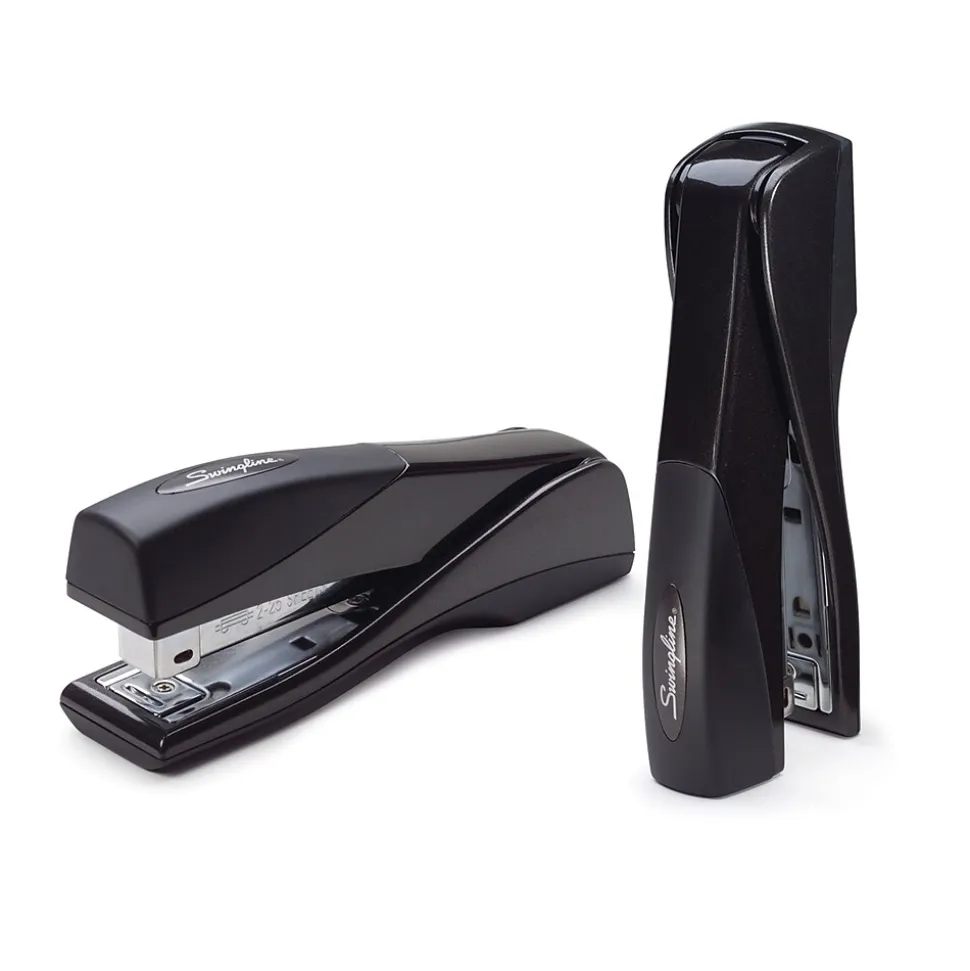 Swingline® Optima® Handheld Grip Stapler, 25 Sheet Capacity, Graphite Black (87810)