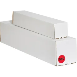 Tape Logic 1" Circle "DEC" Month of the Year Labels, Fluorescent Red, 500/Roll