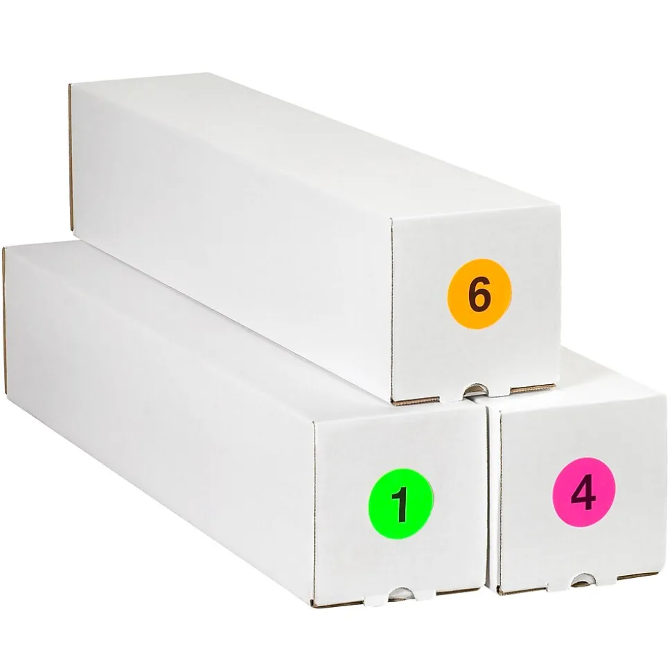 Tape Logic 2" Circle Easy Order Packs Numbers (1-10) Pre Printed Inventory Label, 10/Case