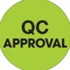 Tape Logic 1" Circle "QC Approval" Label, Fluorescent Green, 500/Roll