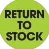 Tape Logic 2" Circle "Return To Stock" Label, Fluorescent Green, 500/Roll